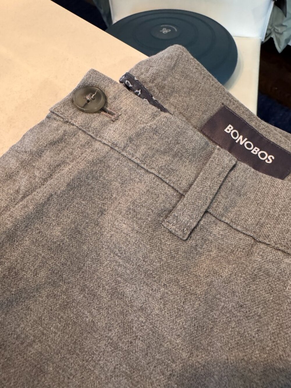 Bonobos Pants | Made from Italian Fabric | Slim fit gray pants size 35 x 32